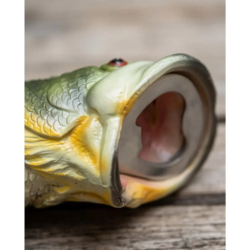 Adventure Out There Novelty Wide Mouth Bass Fish Bottle Opener Hard Plastic 5.5